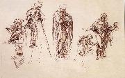 LEONARDO da Vinci Studies fur the adoration of the Konige oil on canvas